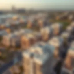 Aerial view of Wasl Properties developments in Dubai showcasing modern architecture