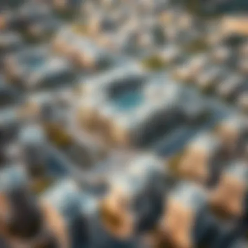 Aerial view of مجمع زايد مزهر showcasing residential layout