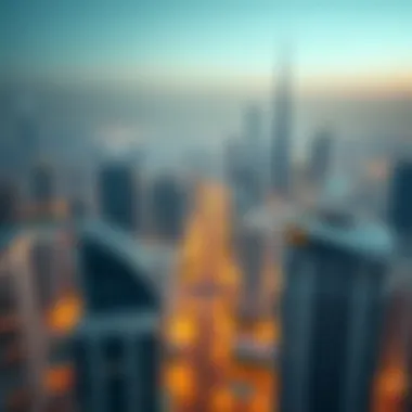 Aerial view of Dubai's skyline with managed properties