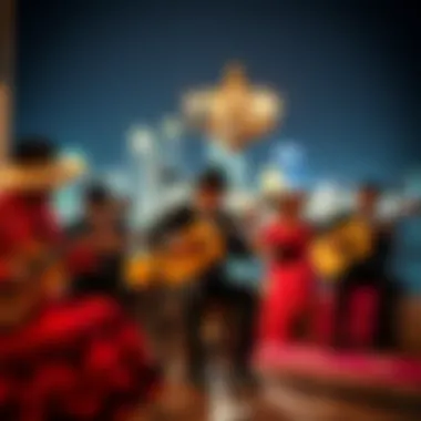 An ensemble of musicians playing traditional Flamenco instruments