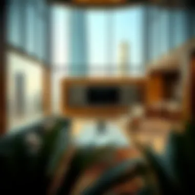 Interior shot of a luxurious office space within Gold Tower.