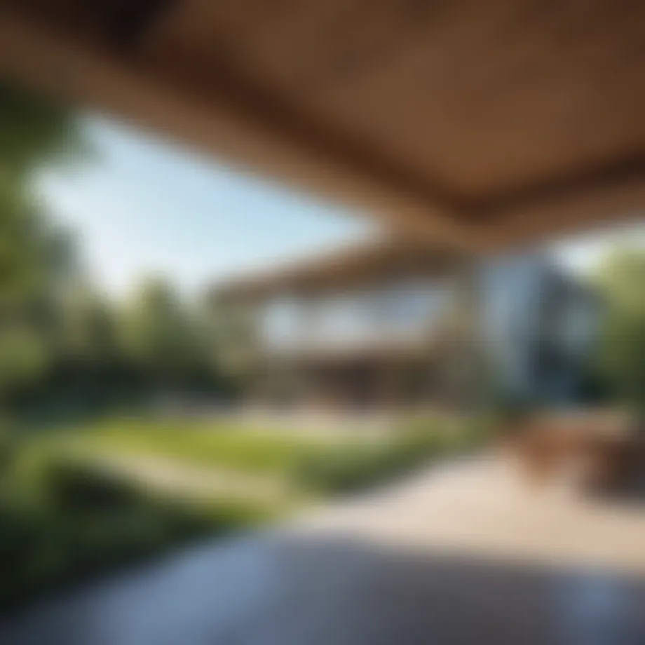 Sustainable architecture showcasing eco-friendly design