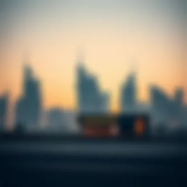Dubai skyline with immigration office