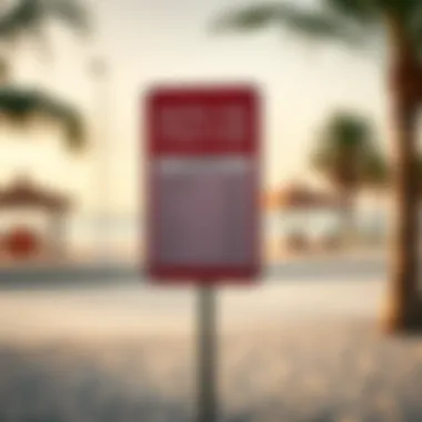 Entry Fee Structure at Hudayriat Beach Signage displaying the entry fee structure at Hudayriat Beach