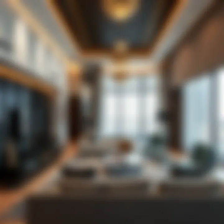 Luxurious interior design of a living space at Jewelz by Danube