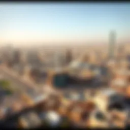 Aerial view of Masdar City showcasing its innovative urban design