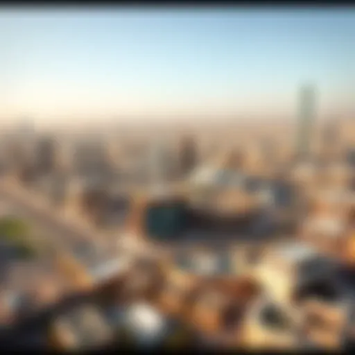 Aerial view of Masdar City showcasing its innovative urban design