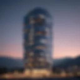 Stunning view of Merano Tower at dusk