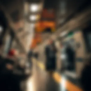 Passengers using the Dubai Metro