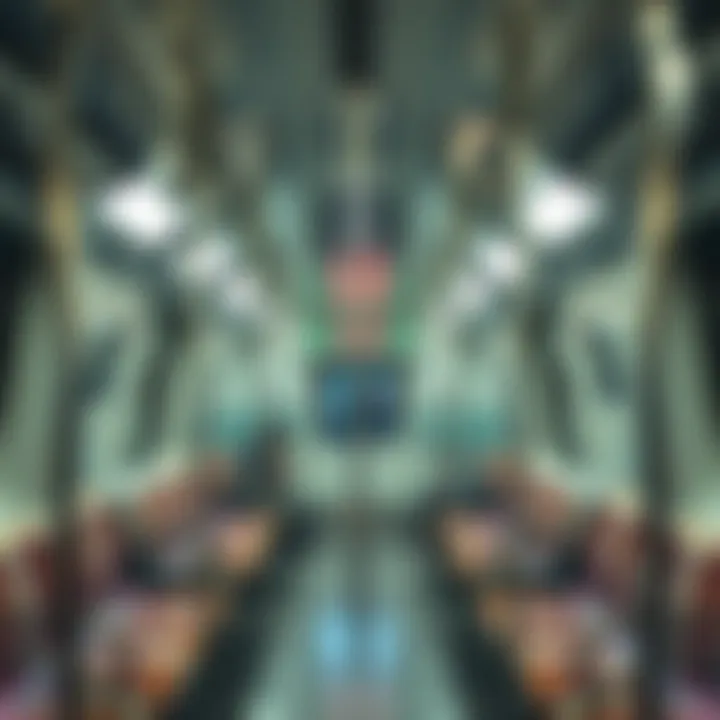 Interior of a Dubai Metro train