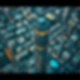 Aerial view showcasing Millennium Tower's striking architectural features