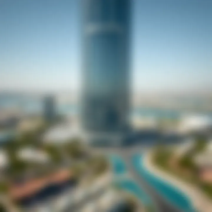 Landscape surrounding Millennium Tower, emphasizing its strategic location