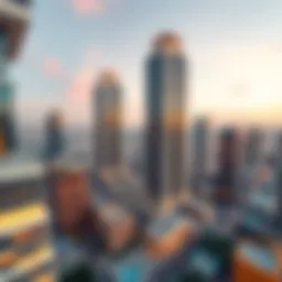 Panoramic view of Nation Towers showcasing its architectural elegance