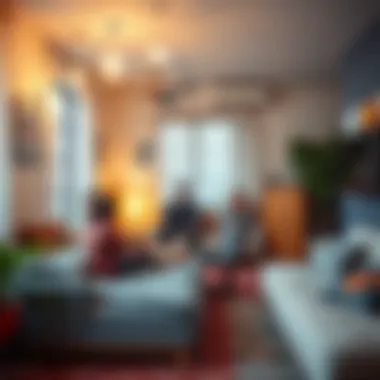 A vibrant community atmosphere in a Dubai bedspace rental.