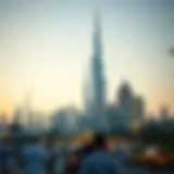 Dubai skyline during a public holiday celebration