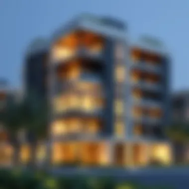 A modern apartment building in Al Wasl showcasing contemporary architecture