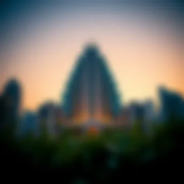 Architectural Marvel of Ritz-Carlton, Business Bay Stunning façade of the Ritz-Carlton, Business Bay at sunset