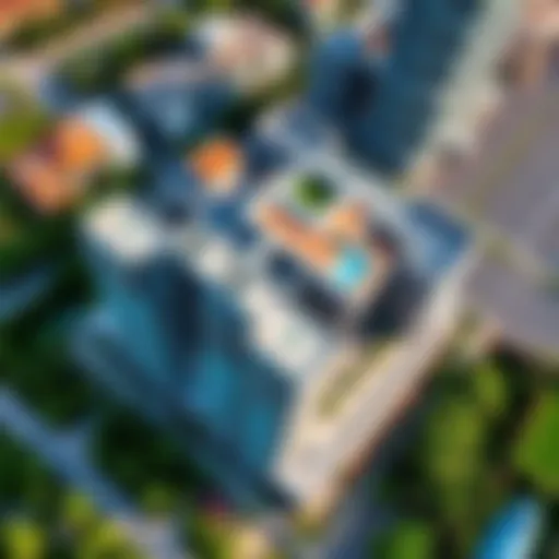 Aerial view of Samana Manhattan 2 showcasing its unique architectural design