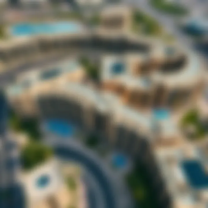 Aerial view of Savanna Emaar showcasing its unique architectural design