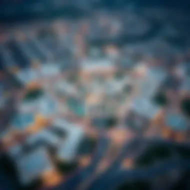 Aerial view of Shorooq Mirdif showcasing its layout and surroundings