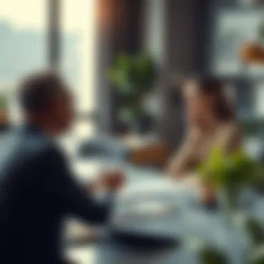 Client meeting with a real estate broker