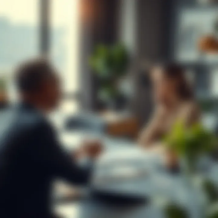 Client meeting with a real estate broker