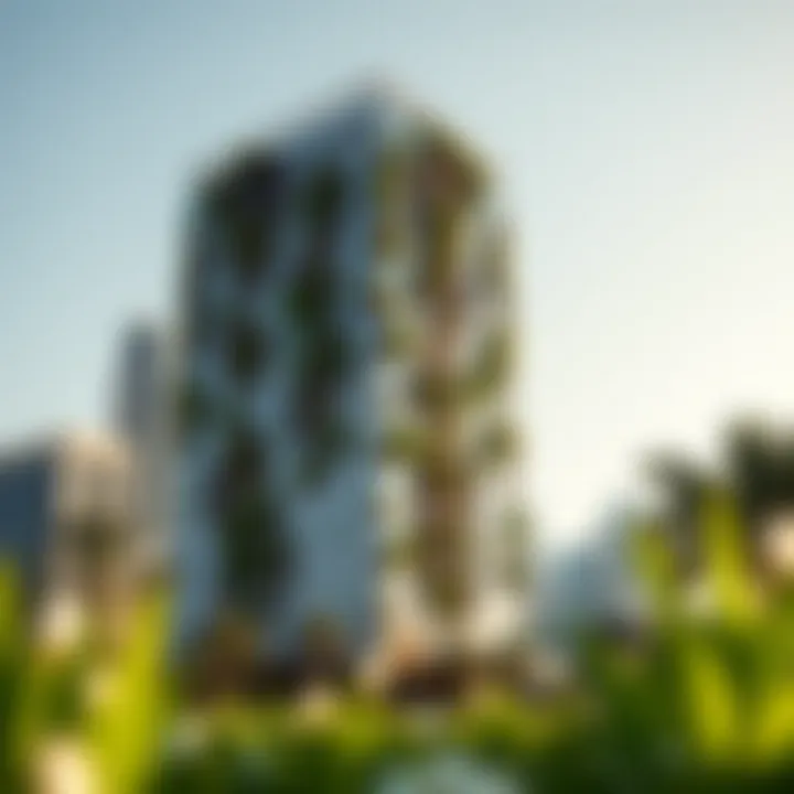 Innovative Green Building Design in Dubai Innovative green building design in Dubai, showcasing sustainable architectural practices