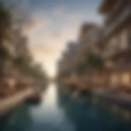 Stunning waterfront view of The Cove Dubai