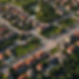 Aerial View of The Greens Community Aerial view of The Greens Community showcasing its lush landscapes