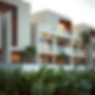 Modern architectural design of a residential building in The Greens