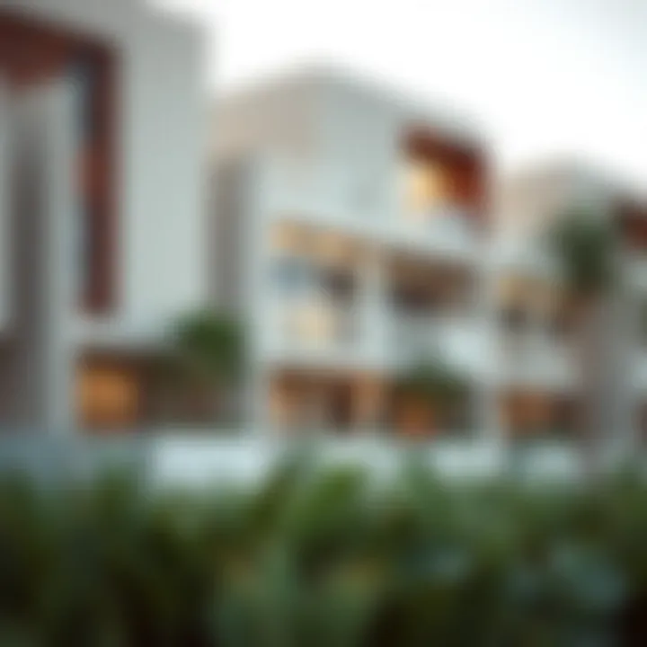 Modern architectural design of a residential building in The Greens