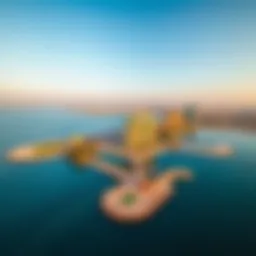 Aerial view of The Pointe showcasing its stunning waterfront location