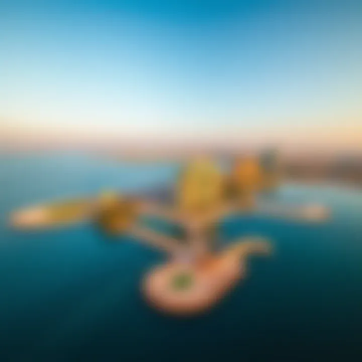 Aerial view of The Pointe showcasing its stunning waterfront location