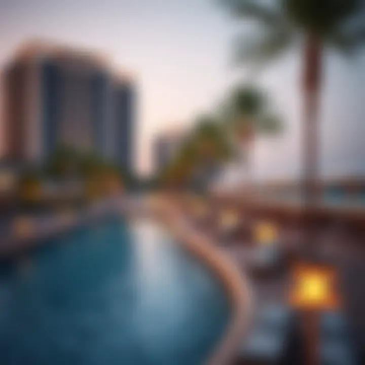 The stunning shoreline of The Pointe, featuring vibrant dining options