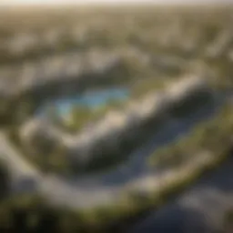 Aerial view of The Springs community in Dubai showcasing lush greenery and beautiful homes