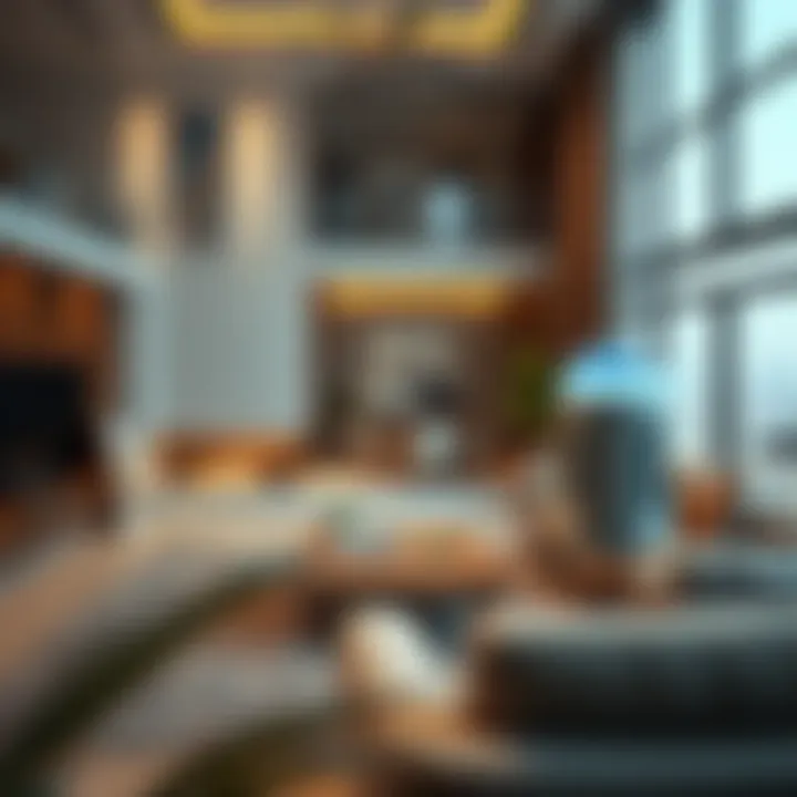 Energy Efficiency in Smart Homes Energy-efficient smart home device in a luxurious living room