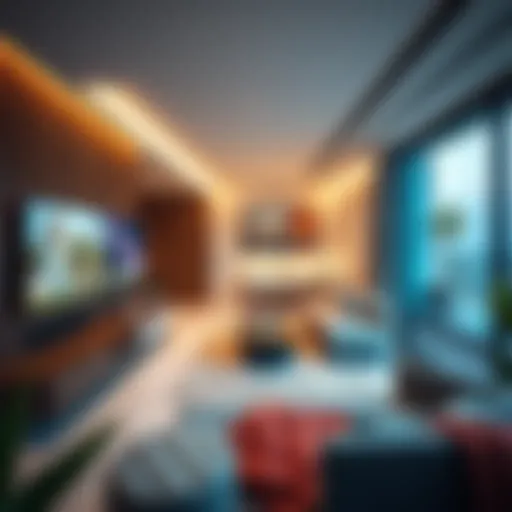 Modern smart home interface showcasing automation features