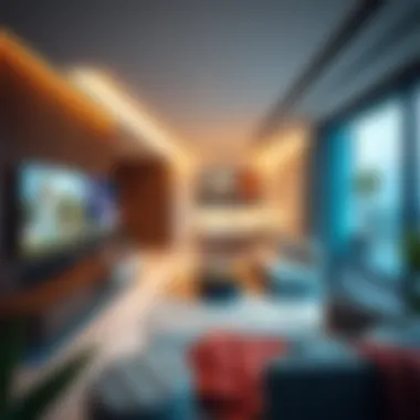 Smart Home Automation Features Modern smart home interface showcasing automation features