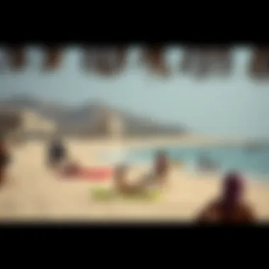 Visitors enjoying different activities on the beach