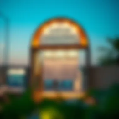 Entrance sign displaying fee information