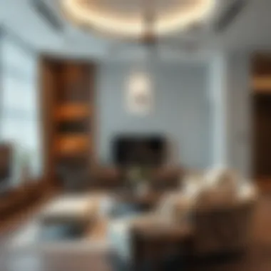 Contemporary furniture showcasing modern design elements