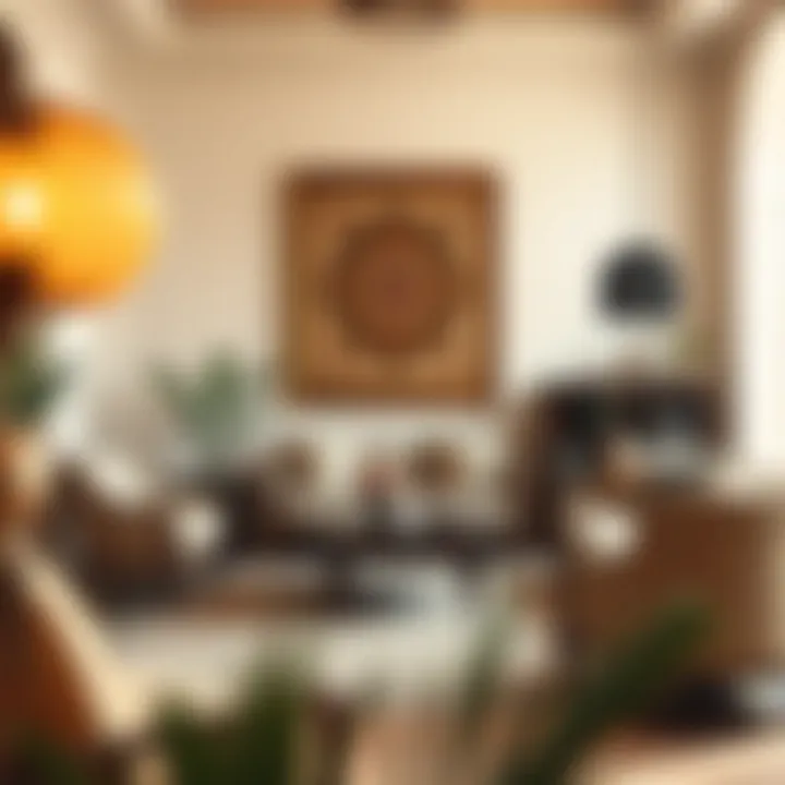 A traditional Arabian-inspired furniture arrangement