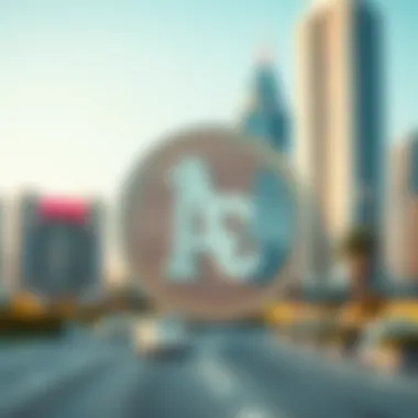 Symbol of the Arab Emirates Dirham currency