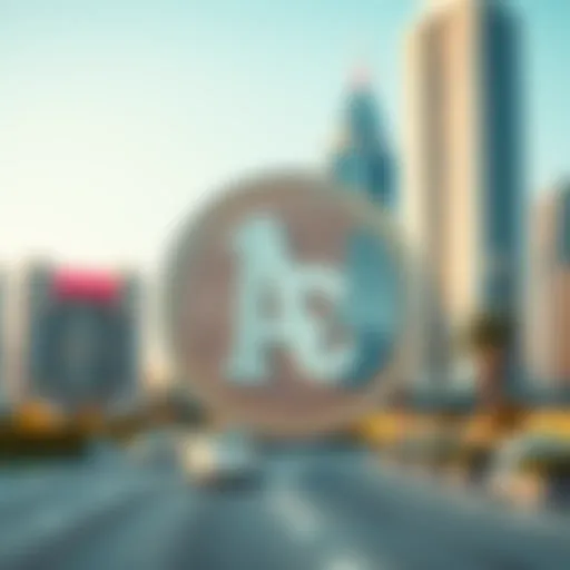 Symbol of the Arab Emirates Dirham currency