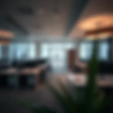 Modern Office Interiors in Dubai's Business Parks Interior view of a contemporary office space within a Dubai office park.