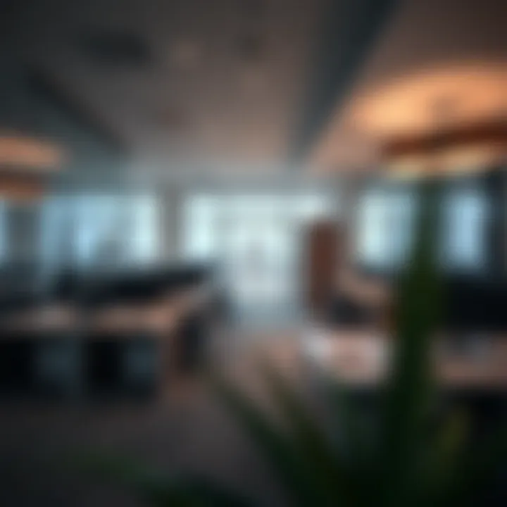 Modern Office Interiors in Dubai's Business Parks Interior view of a contemporary office space within a Dubai office park.