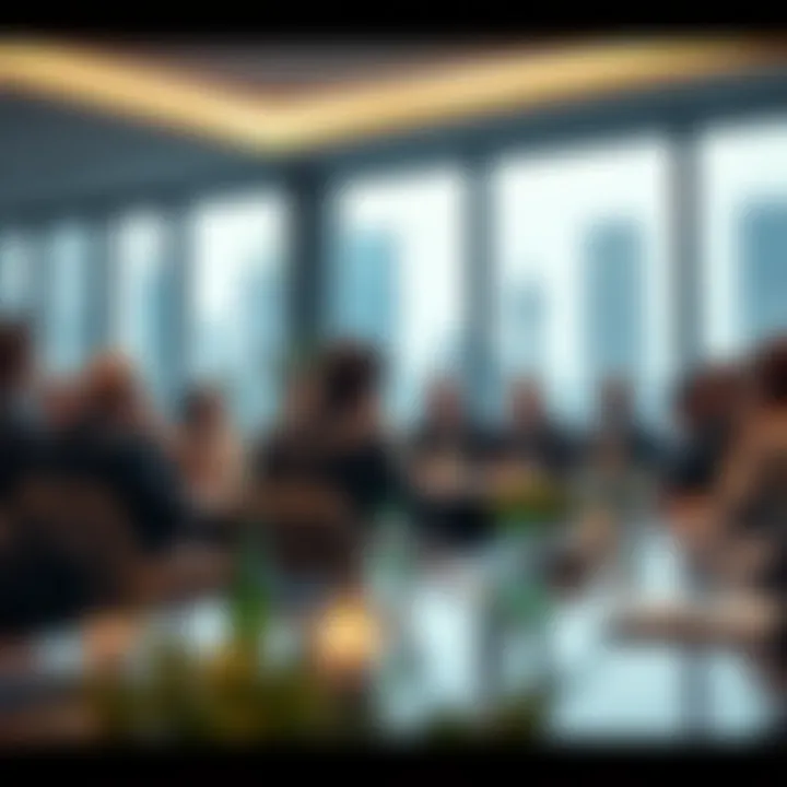 A gathering of professionals discussing the impact of public holidays on business operations.