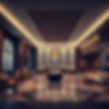 Luxurious lobby of Vida Hotel Dubai Creek Harbour