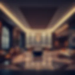 Luxurious lobby of Vida Hotel Dubai Creek Harbour